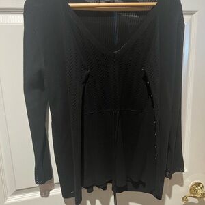 Banana Republic Black V-Neck Cardigan and sweater sleeveless tank top